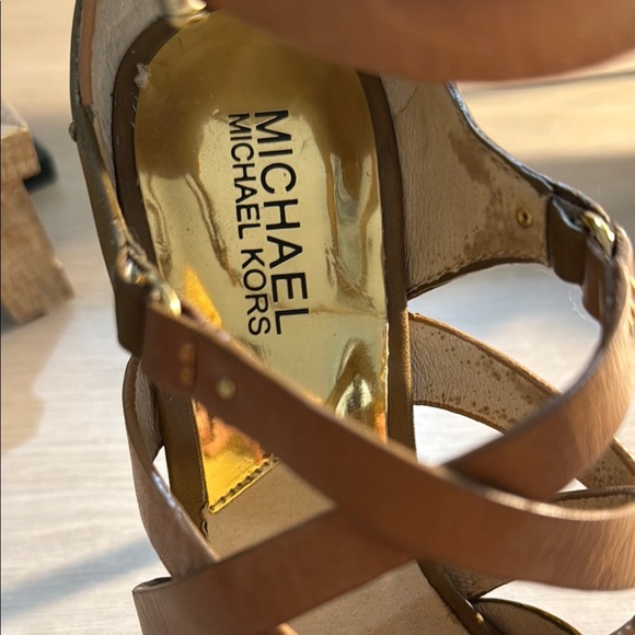 Michael Kors Tan Strappy Women's Heels - Picture 11 of 12